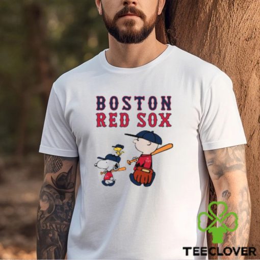 Boston Red Sox Let's Play Baseball Together Snoopy MLB Shirt