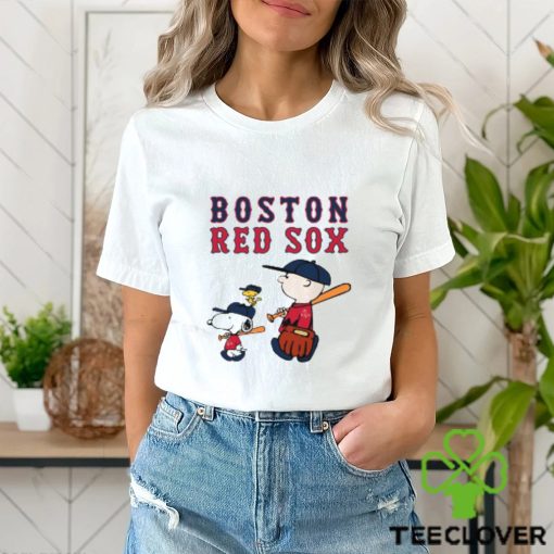 Boston Red Sox Let's Play Baseball Together Snoopy MLB Shirt