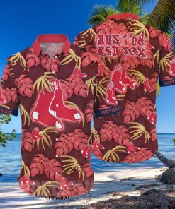 Boston Red Sox MLB Floral Full Printed Hawaiian Shirt