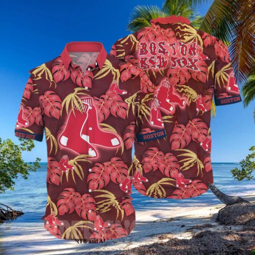 Boston Red Sox MLB Floral Full Printed Hawaiian Shirt