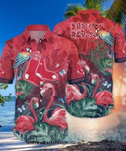 Boston Red Sox MLB Floral Unisex All Over Printed Hawaiian Shirt