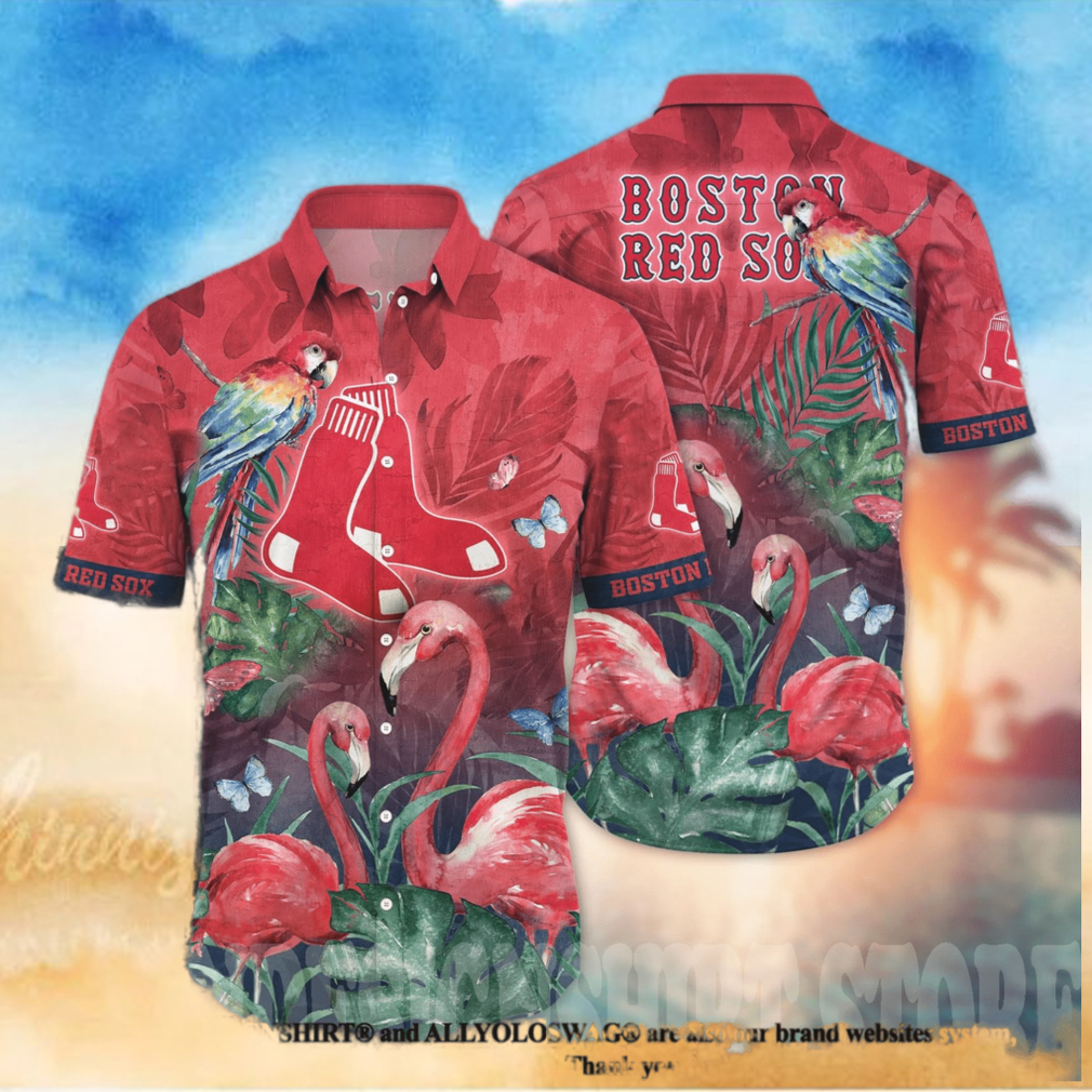 Boston Red Sox MLB Floral Unisex All Over Printed Hawaiian Shirt Boston Red Sox MLB Floral Unisex All Over Printed Hawaiian Shirt