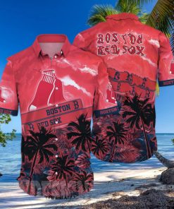 Boston Red Sox MLB Flower All Over Print Hawaiian Shirt