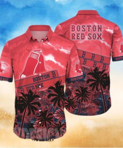 Boston Red Sox MLB Flower All Over Print Hawaiian Shirt