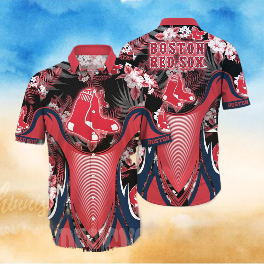 Boston Red Sox MLB Flower All Over Print Unisex Hawaiian Shirt Boston Red Sox MLB Flower All Over Print Unisex Hawaiian Shirt