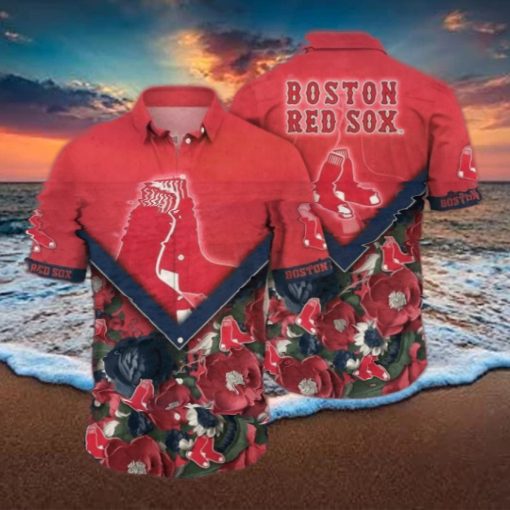 Boston Red Sox MLB Flower Aloha Hawaiian Shirt