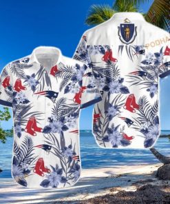 Boston Red Sox MLB Hawaiian Shirt Hibiscus Flower Pattern Aloha Shirt