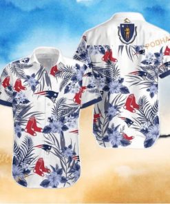 Boston Red Sox MLB Hawaiian Shirt Hibiscus Flower Pattern Aloha Shirt