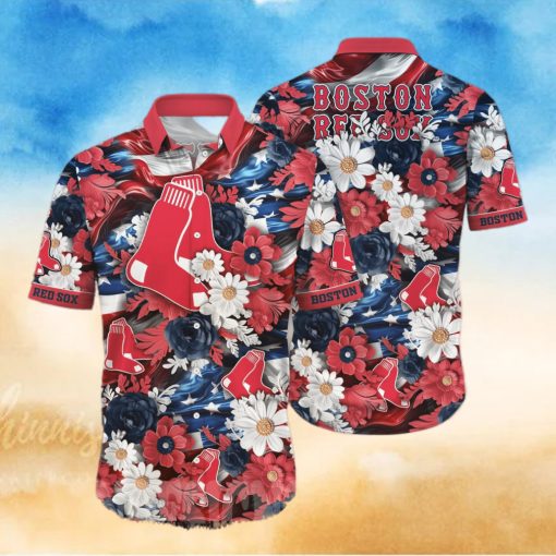 Boston Red Sox MLB Independence Day All Over Print Classic Hawaiian Shirt