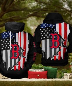 Boston Red Sox MLB US Flag 3D Printed Hoodie