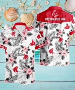 Boston Red Sox Tropical Floral Logo Hawaiian Shirt