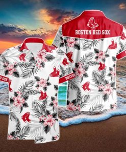 Boston Red Sox Tropical Floral Logo Hawaiian Shirt