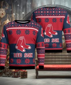 Boston Red Sox Winter Ugly Christmas Sweater Gift Holidays