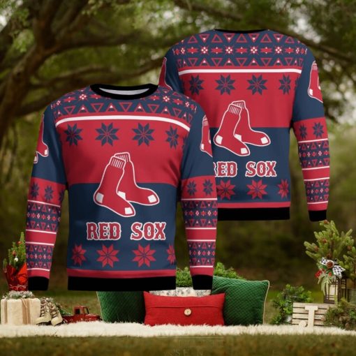 Boston Red Sox Winter Ugly Christmas Sweater Gift Holidays