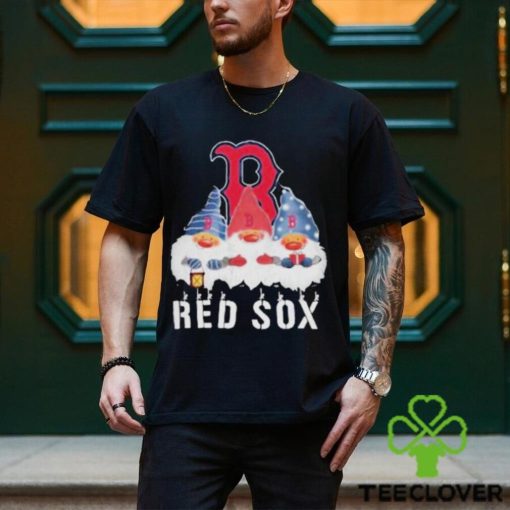 Boston Red Sox football team logo Gnomies Merry Christmas shirt