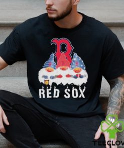 Boston Red Sox football team logo Gnomies Merry Christmas shirt