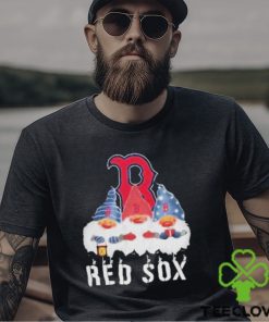Boston Red Sox football team logo Gnomies Merry Christmas shirt