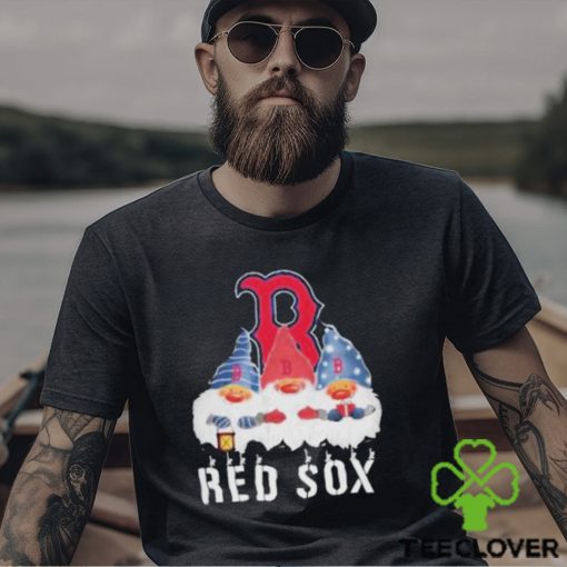 Boston Red Sox football team logo Gnomies Merry Christmas shirt