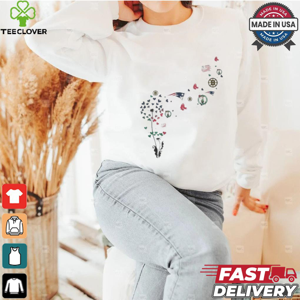 Boston Sports Teams Floral Dandelion Shirt Boston Sports Teams Floral Dandelion Shirt