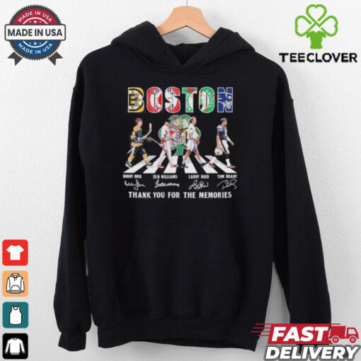 Boston Sports Teams Players Abbey Road Thank You For The Memories Signatures Shirt