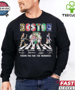 Boston Sports Teams Players Abbey Road Thank You For The Memories Signatures Shirt