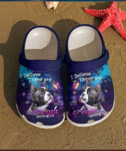 Boston Terrier Angels Among Us Crocs Classic Clogs Shoes