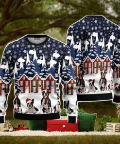 Boston Terrier Family Christmas Unisex Ugly Sweater