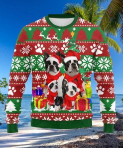 Boston Terrier Family Ugly Christmas Sweater Unisex Gift For Dog Lover, Funny Christmas