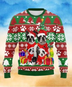 Boston Terrier Family Ugly Christmas Sweater Unisex Gift For Dog Lover, Funny Christmas