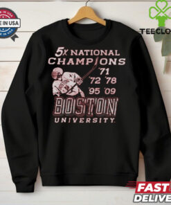 Boston University Hockey 5x National Champions Shirt