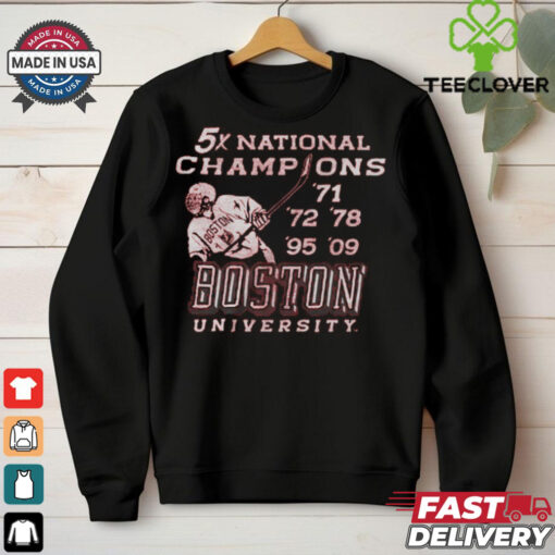 Boston University Hockey 5x National Champions Shirt