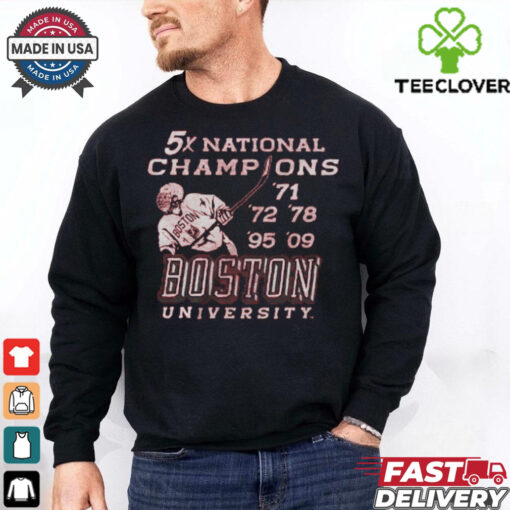 Boston University Hockey 5x National Champions Shirt