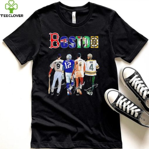 Boston city Boston Red Sox New England Patriots Boston Celtics Boston Bruins famous player signatures hoodie, sweater, longsleeve, shirt v-neck, t-shirt