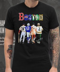 Boston city Boston Red Sox New England Patriots Boston Celtics Boston Bruins famous player signatures hoodie, sweater, longsleeve, shirt v-neck, t-shirt