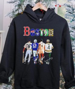 Boston city Boston Red Sox New England Patriots Boston Celtics Boston Bruins famous player signatures hoodie, sweater, longsleeve, shirt v-neck, t-shirt