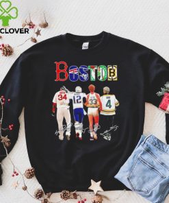 Boston city Boston Red Sox New England Patriots Boston Celtics Boston Bruins famous players signatures shirt