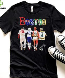 Boston city Boston Red Sox New England Patriots Boston Celtics Boston Bruins famous players signatures shirt