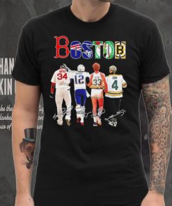 Boston city Boston Red Sox New England Patriots Boston Celtics Boston Bruins famous players signatures shirt