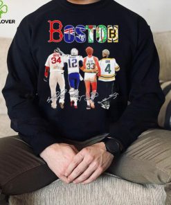 Boston city Boston Red Sox New England Patriots Boston Celtics Boston Bruins famous players signatures shirt
