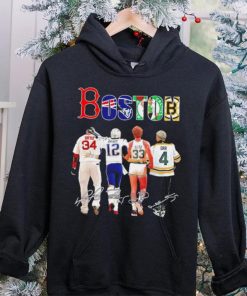 Boston city Boston Red Sox New England Patriots Boston Celtics Boston Bruins famous players signatures shirt