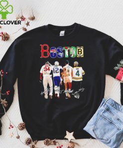 Boston city Boston Red Sox New England Patriots Boston Celtics Boston Bruins sports famous player signatures shirt