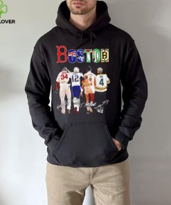 Boston city Boston Red Sox New England Patriots Boston Celtics Boston Bruins sports famous player signatures hoodie, sweater, longsleeve, shirt v-neck, t-shirt