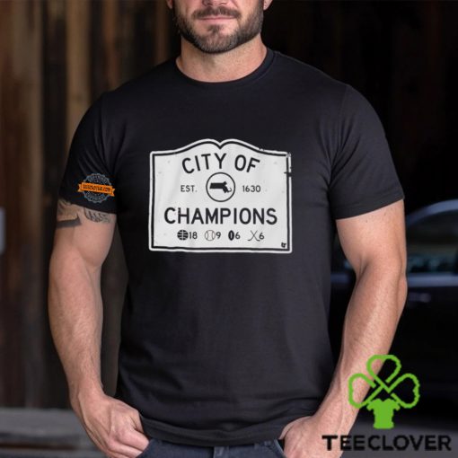 Boston sports city of champions est 1630 shirt