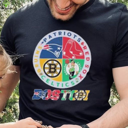 Boston sports teams logo Bruins, Patriots, Red Sox and Celtics Shirt
