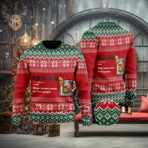 Bourbon Noun Christmas Gift Ugly Xmas Sweater