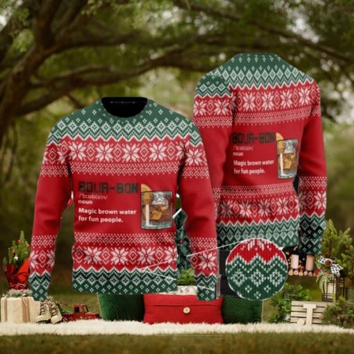 Bourbon Noun Christmas Gift Ugly Xmas Sweater
