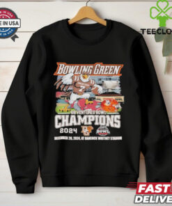 Bowling Green 68 Ventures Bowl Champions 2024 T-Shirt, featuring a celebratory design highlighting Bowling Green’s victory in the 2024 68 Ventures Bowl. Perfect for fans commemorating this special championship win with a stylish and spirited shirt.