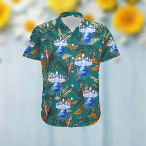 Bowling Sporty Women Hawaiian Aloha Tropical Floral Custom Name Shirt For Bowlers On Summer Vacation