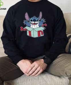 Box Tree Santa Hat Present Holiday Stitch Christmas Sweatshirt