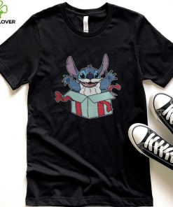Box Tree Santa Hat Present Holiday Stitch Christmas shirt